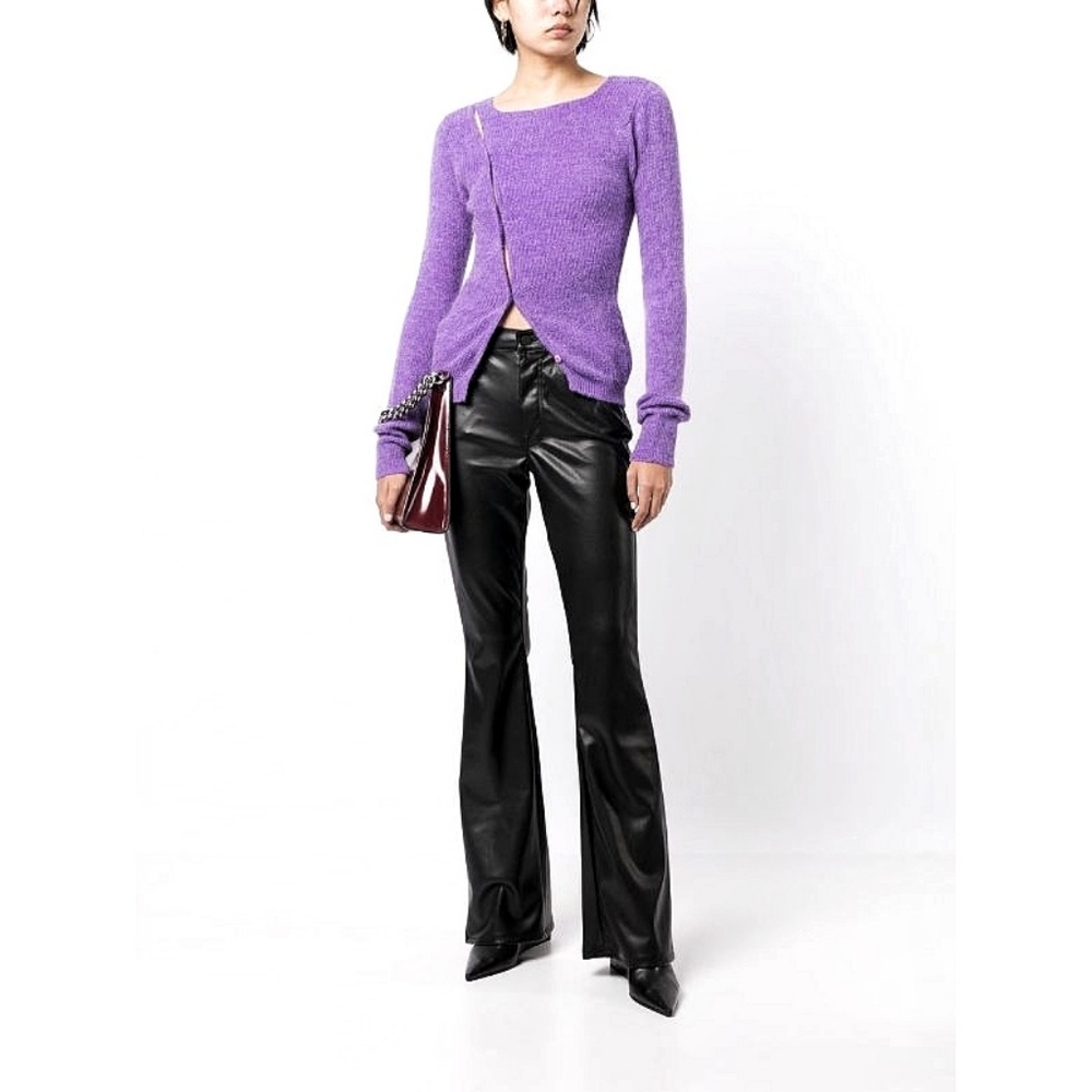 Mother The Weekender Heel Faux Leather Flared Pants